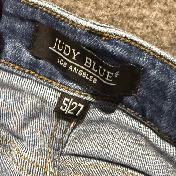 Judy Blue Tummy Control Straight Jeans womens 5/27 (inseam 28) blue High Waist - Picture 5 of 11